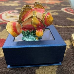Fish decor ornament,ring box